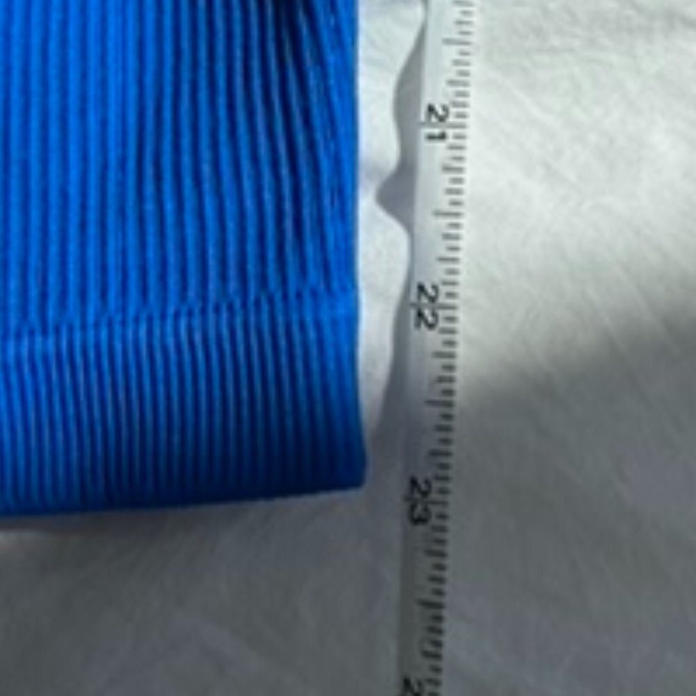 Blue Ribbed Leggings - Picture 2 of 6